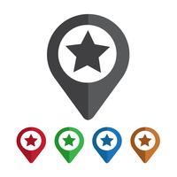 Map Pointer Star Icon vector