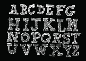Hand drawn letters font written with a pen  vector