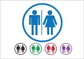 Pictogram Man Woman Sign icons, toilet sign or restroom icon vector