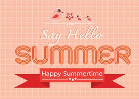 Summer concept  idea design card vector