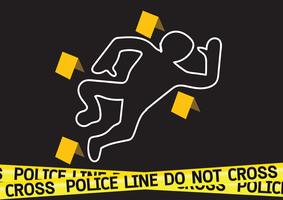 crime scene chalk outline clip art