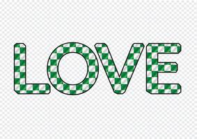 LOVE Font Type for Valentines day card vector