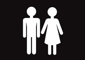 Pictogram Man Woman Sign icons, toilet sign or restroom icon vector