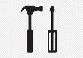 Tools and Hammer  icon vector