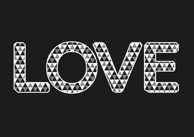 LOVE  Font Type for Valentines day card vector