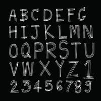 Hand drawn letters font written with a pen vector