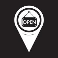 Map Pointer Open Icon vector