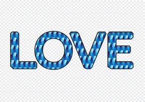 LOVE  Font Type for Valentines day card vector