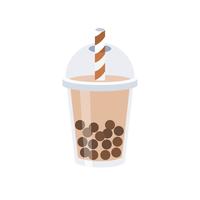 Bubble tea or Pearl milk tea vector illustration