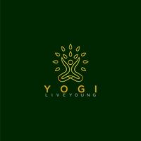 Plantilla de diseño de logotipo Yogi Vector