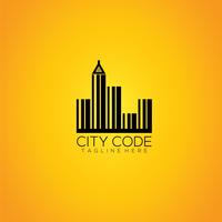 Código de la ciudad Vector Logo Template