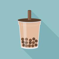 Bubble tea or Pearl milk tea vector illustration