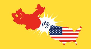Mapa de Estados Unidos y vector de mapa de China