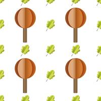 Colorful seamless pattern of trees and leaves cut out of paper vector