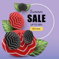 Summer banner sales vector
