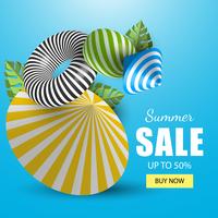 Summer banner sales vector