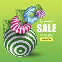 Summer banner sales vector