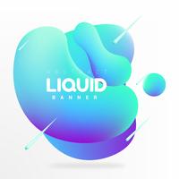 Banner líquido abstracto diseño vectorial