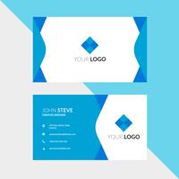Blue colorful business card  vector