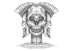 skull spartan vector illustration