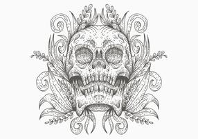 Ilustración de vector de decoración de cráneo