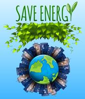Save the energy icon vector