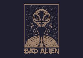 bad alien vector illustration