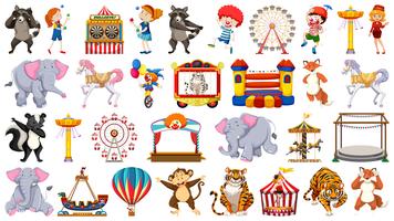 Set of circus character vector