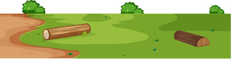 A simple garden scene vector