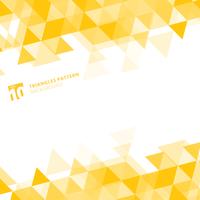 Abstract yellow triangles geometric on white background. vector