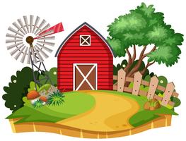 House in countryside background  vector