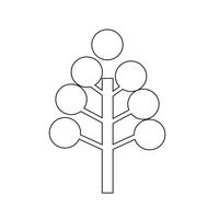 icono de árbol símbolo signo vector