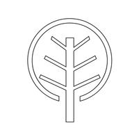 icono de árbol símbolo signo vector