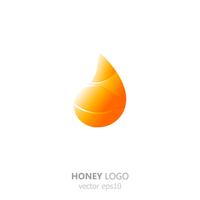 A golden drop of honey vector