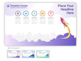 Website template vector set for web page design or company presentation.