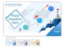 Website template vector set for web page design or company presentation.