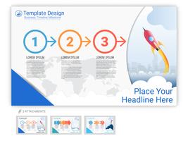 Website template vector set for web page design or company presentation.