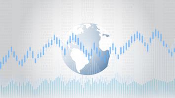 Candlestick patterns is a style of financial chart. vector