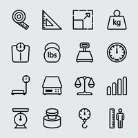 Scale unit line icon vector