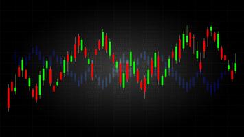 Candlestick patterns is a style of financial chart. vector