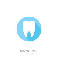 Logo de la clínica dental. Cura el icono de los dientes. Oficina del dentista. Vector plano illustraton