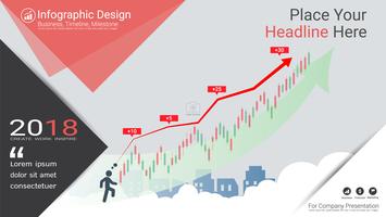 Candlestick patterns is a style of financial chart. vector