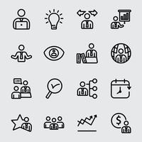 Business management  line icon vector