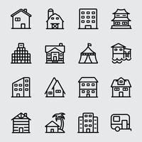 Accommodation line icon vector