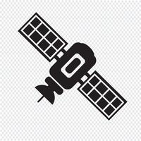 icono de satélite símbolo de signo vector