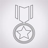 medal icon  symbol sign vector