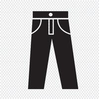 icono de pantalones signo símbolo vector