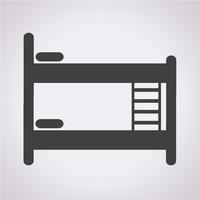 Bed icon  symbol sign vector