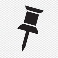 Signo de símbolo de icono de chincheta vector