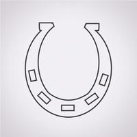 Horseshoe icon  symbol sign vector